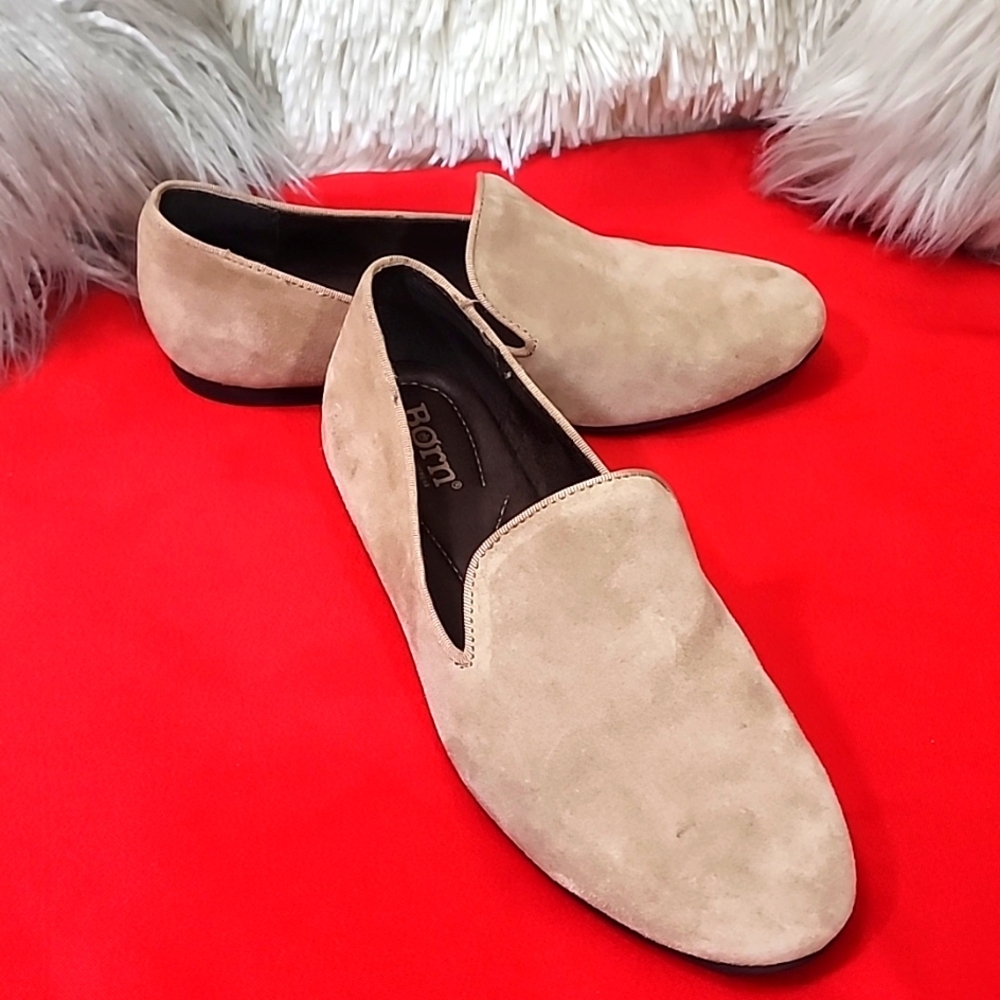 Born Tan Suede Loafers